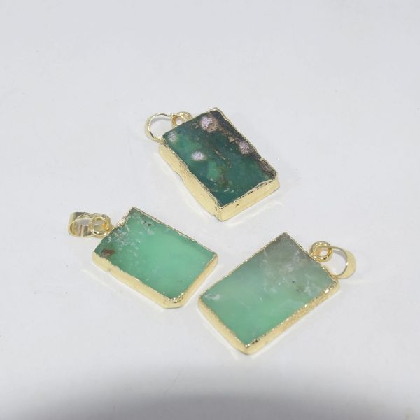 green crystal quart natural australian stone rectangle pendant raw chrysoprase pendant for women jewelry making, Silver
green crystal quart natural australian stone rectangle pendant raw chrysoprase pendant for women jewelry making, Silver