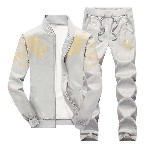 casual bumpybeast zipper jacket +pant polo set casual men sporting suit hoodie men 's tracksuit sweatshirt male two pieces set vintage, Gray
casual bumpybeast zipper jacket +pant polo set casual men sporting suit hoodie men 's tracksuit sweatshirt male two pieces set vintage, Gray