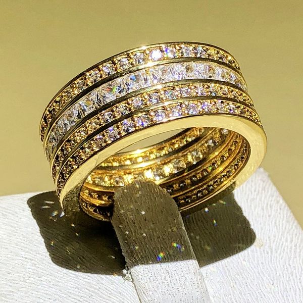 lady gold ring finger 14ct princess cut created white sapphire cubic zirconia wedding band ring for women men 925 silver jewelry, Slivery;golden
lady gold ring finger 14ct princess cut created white sapphire cubic zirconia wedding band ring for women men 925 silver jewelry, Slivery;golden