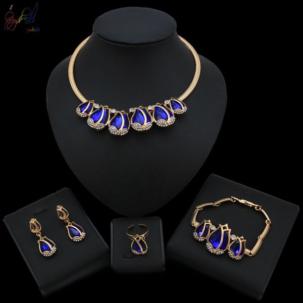 yulaili rhinestone fashion women jewelery set choker necklace charm bracelet stud earrings ring african jewelry sets wholesale, Black
yulaili rhinestone fashion women jewelery set choker necklace charm bracelet stud earrings ring african jewelry sets wholesale, Black