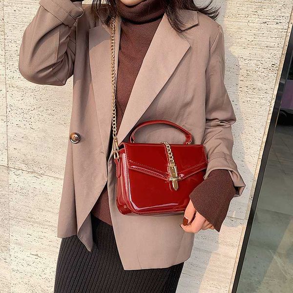 women's bag handbag bright leather black red pu leather women's hand-held one shoulder slant straddle bag
women's bag handbag bright leather black red pu leather women's hand-held one shoulder slant straddle bag