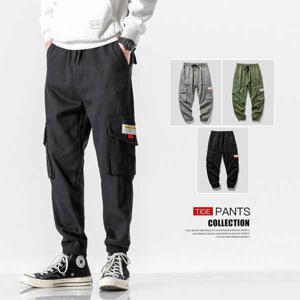 streetwear men's cargo pants male trousers joggers casual mens sport pants streetwear elastic waist sweatpants hip hop pockets, Black
streetwear men's cargo pants male trousers joggers casual mens sport pants streetwear elastic waist sweatpants hip hop pockets, Black