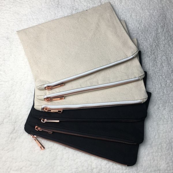 natural canvas plain bridesmaid gift cosmetic storage pouch blank cotton makeup bag with rose gold zipper
natural canvas plain bridesmaid gift cosmetic storage pouch blank cotton makeup bag with rose gold zipper