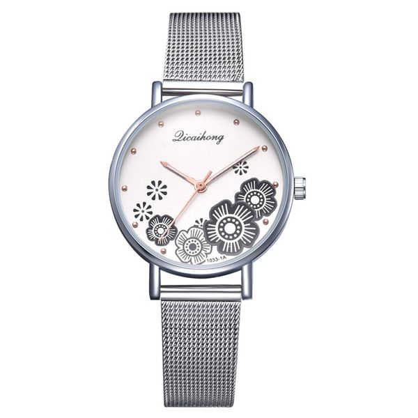 women's watches bayan kol saaty fashion flower mesh belt ladies watch horloge dames orologio donna reloj mujer#l, Slivery;brown
women's watches bayan kol saaty fashion flower mesh belt ladies watch horloge dames orologio donna reloj mujer#l, Slivery;brown