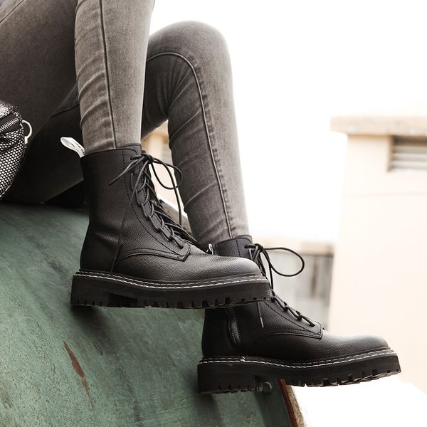 2020 punk autumn winter quality genuine leather short riding boots lace up high heel women ankle boots autumn winter shoes woman, Black
2020 punk autumn winter quality genuine leather short riding boots lace up high heel women ankle boots autumn winter shoes woman, Black