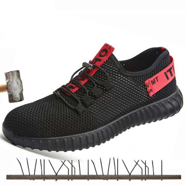 men breathable steel toe cap work safety shoes anti-pierce security boots building puncture proof construction industrial shoes, Black
men breathable steel toe cap work safety shoes anti-pierce security boots building puncture proof construction industrial shoes, Black