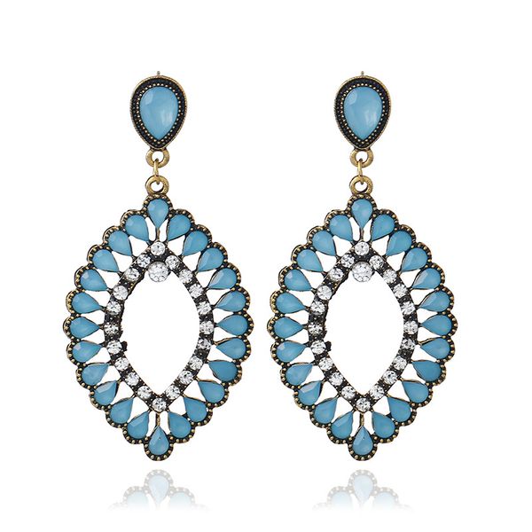 european and american jewelry hollow out personality fashion horse-eye earrings, Gray
european and american jewelry hollow out personality fashion horse-eye earrings, Gray