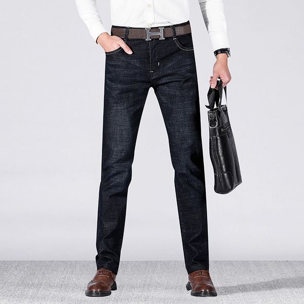 2019 male business denim pants slim fit brand casual mens classic cotton jeans stretch overalls for men size 38 40, Blue
2019 male business denim pants slim fit brand casual mens classic cotton jeans stretch overalls for men size 38 40, Blue