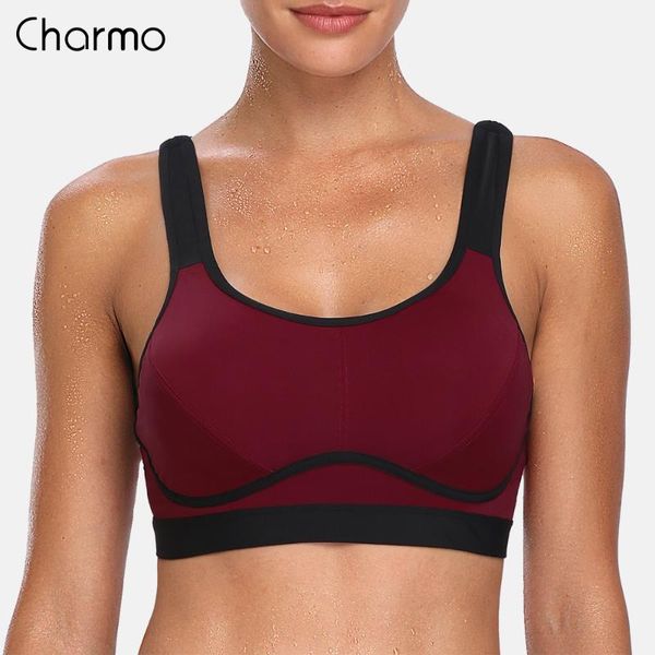 gym clothing charmo women's hight impact sports bra padded support yoga breathable fitness workout racerback anti-sweat, White;black
gym clothing charmo women's hight impact sports bra padded support yoga breathable fitness workout racerback anti-sweat, White;black