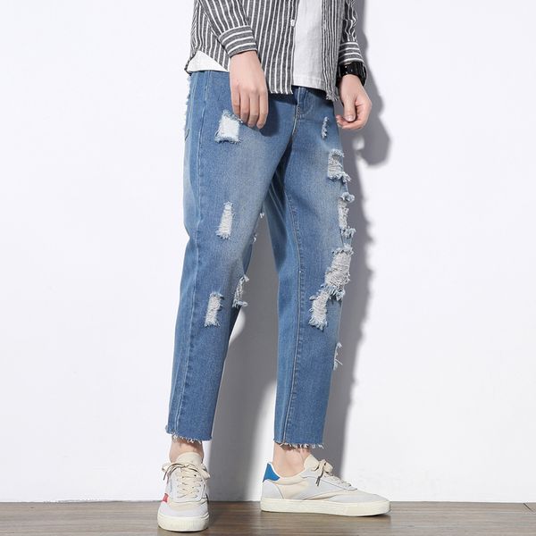 5xl- jeans men japan style plus size ripped jeans for men clothes 2019 ankle length all match hole denim pants high quality, Blue
5xl- jeans men japan style plus size ripped jeans for men clothes 2019 ankle length all match hole denim pants high quality, Blue