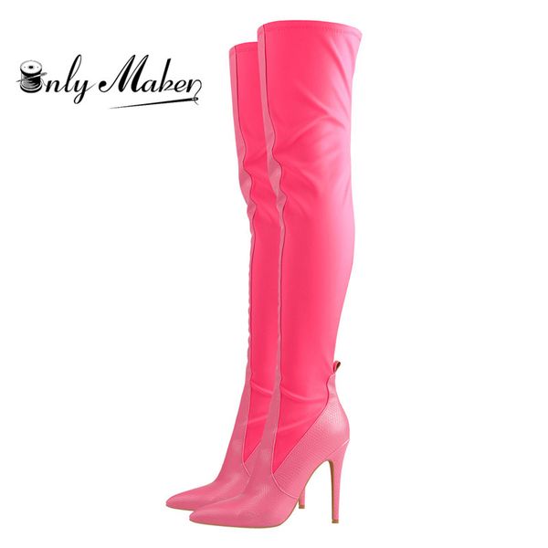 onlymaker women pointed toe snake leather with nylon over the knee socks boots for stretch slim zipper high heels autumn boots
onlymaker women pointed toe snake leather with nylon over the knee socks boots for stretch slim zipper high heels autumn boots