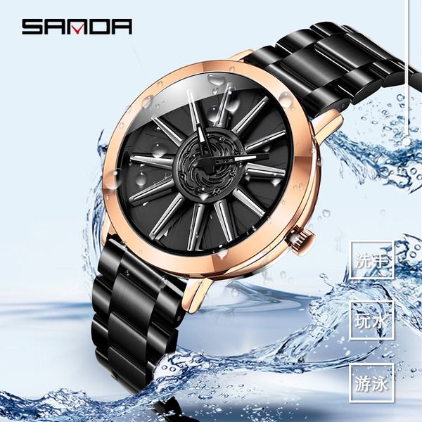 sanda watch male and american watches men and women couple watches quartz chronograph waterproof when running steel belt table, Slivery;brown
sanda watch male and american watches men and women couple watches quartz chronograph waterproof when running steel belt table, Slivery;brown