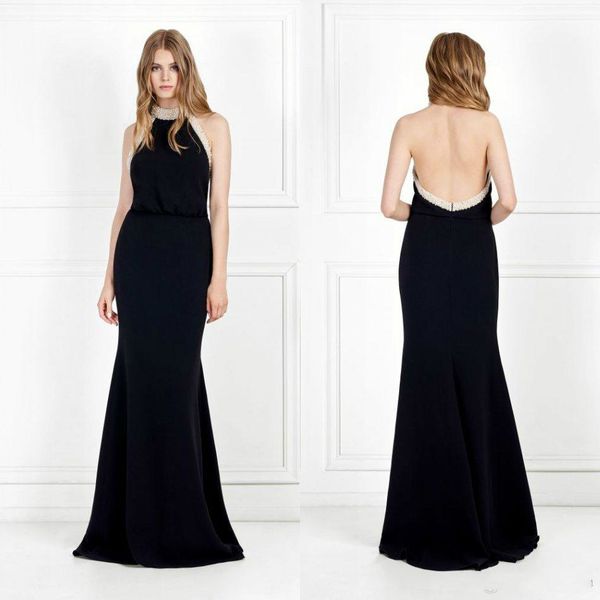 black mermaid prom dresses beads high collar sleeveless formal evening dress backless floor length party pageant gowns
black mermaid prom dresses beads high collar sleeveless formal evening dress backless floor length party pageant gowns