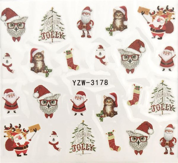 1 pc nail wrap christmas nail stickers nail art decorations santa transfer decals accessories tip manicure tool, Black
1 pc nail wrap christmas nail stickers nail art decorations santa transfer decals accessories tip manicure tool, Black
