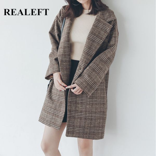 realeft autumn winter stylish plaid loose thick woolen women's jackets pocket full sleeve style vintage coats female 2019 new, Black
realeft autumn winter stylish plaid loose thick woolen women's jackets pocket full sleeve style vintage coats female 2019 new, Black