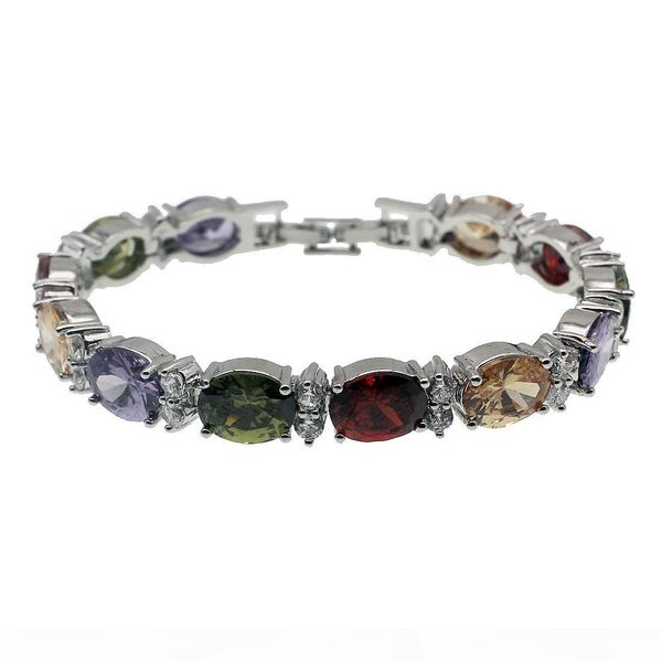 natural gemstone links bracelet 925 sterling silver garnet amethyst white z morganite fashion jewelry chain 7 inch, Black
natural gemstone links bracelet 925 sterling silver garnet amethyst white z morganite fashion jewelry chain 7 inch, Black