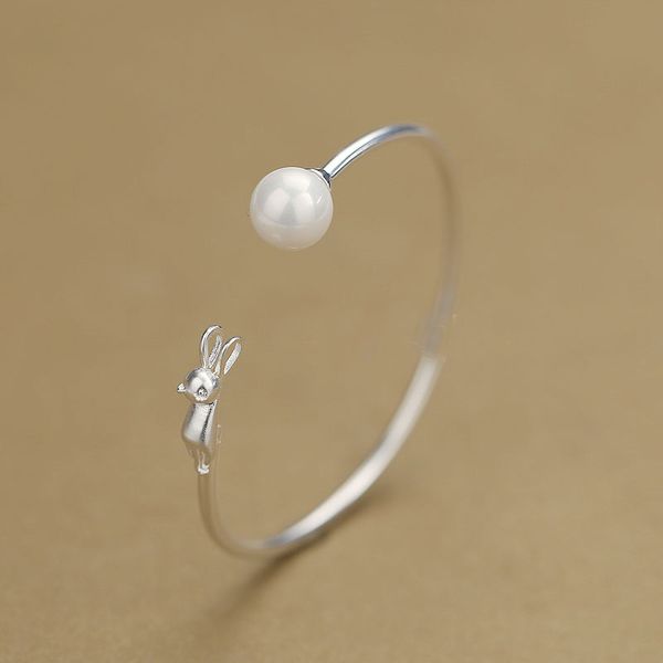 personality new art 925 sterling silver jewelry cat pearl high-quality popular open bracelet, Black
personality new art 925 sterling silver jewelry cat pearl high-quality popular open bracelet, Black