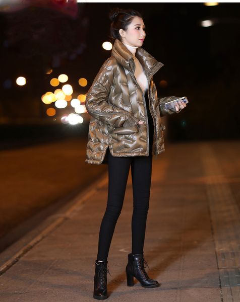 winter suit new korean version of european station european winter loose bright down jacket women's short fashion wave, Black
winter suit new korean version of european station european winter loose bright down jacket women's short fashion wave, Black