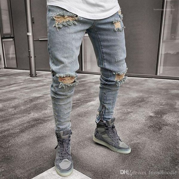 designer jeans mens clothing draped slim fit holes zipper pencil pants hombes pantalones denim blue ripped
designer jeans mens clothing draped slim fit holes zipper pencil pants hombes pantalones denim blue ripped