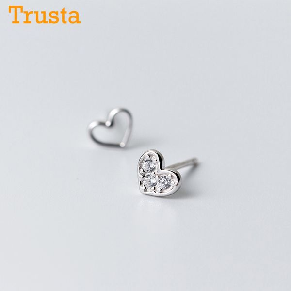 trusta 2020 100% 925 sterling silver fashion women's jewelry 6mmx5mm heart with cz stud earring gift for girls kids lady ds542, Golden;silver
trusta 2020 100% 925 sterling silver fashion women's jewelry 6mmx5mm heart with cz stud earring gift for girls kids lady ds542, Golden;silver