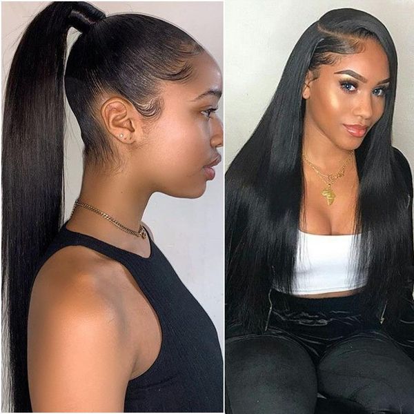13*6 lace front wigs pre plucked with baby hair straight 13x4 human hair long 180 density, Black
13*6 lace front wigs pre plucked with baby hair straight 13x4 human hair long 180 density, Black