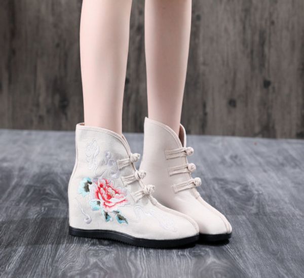 2019 new trend half women boots embroidery national style round toes cloth shoes slip on low heel comfortable breathable big size 40, Black
2019 new trend half women boots embroidery national style round toes cloth shoes slip on low heel comfortable breathable big size 40, Black
