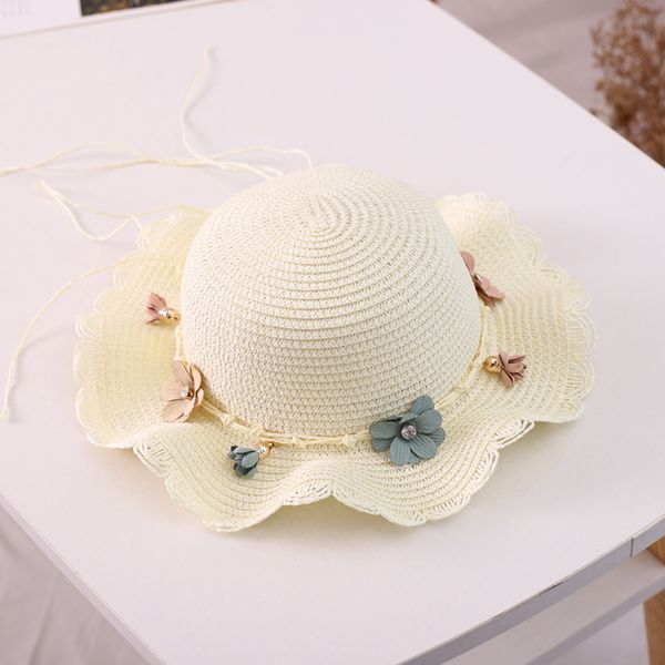 Flower Straw Children Sun Hats Summer Casual Sun Protective Stylish Straw Hats UV Protective Sun Visor Hats sombrero #30