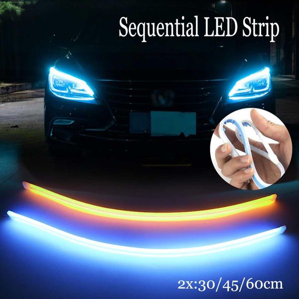 2x ultrathin sequential led strip led drl turn signal light 30/45/60cm cuttable daytime running light+flowing turn signal light
2x ultrathin sequential led strip led drl turn signal light 30/45/60cm cuttable daytime running light+flowing turn signal light