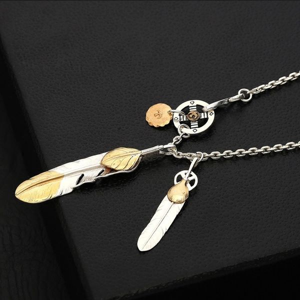 925 sterling silver jewelry takahashi goro feather retro long chain men and women feather necklace
925 sterling silver jewelry takahashi goro feather retro long chain men and women feather necklace