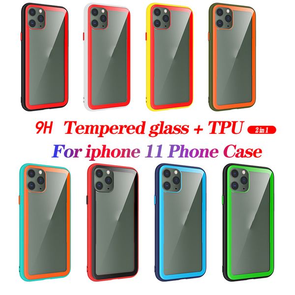 9h tempered glass phone case for iphone 11 pro max soft silicone frame anti-fall cover for iphone xr xs 8 7 plus
9h tempered glass phone case for iphone 11 pro max soft silicone frame anti-fall cover for iphone xr xs 8 7 plus