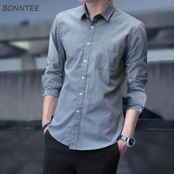men shirts large size korean style mens simple all-match male solid dress shirts leisure regular-fit navy blue spring new slim, White;black
men shirts large size korean style mens simple all-match male solid dress shirts leisure regular-fit navy blue spring new slim, White;black