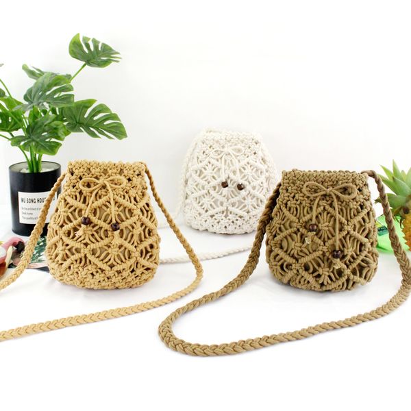 new handmade woven cotton rope crossbody mini straw bag girl  beach handbag messenger bag
new handmade woven cotton rope crossbody mini straw bag girl  beach handbag messenger bag