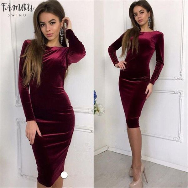 autumn women bandage bodycon casual long sleeve o-neck evening party midi velvet dress, Black;gray
autumn women bandage bodycon casual long sleeve o-neck evening party midi velvet dress, Black;gray
