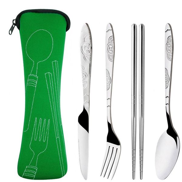 selling 4 pcs/set stainless steel fork spoon chopsticks travel camping cutlery tools tableware
selling 4 pcs/set stainless steel fork spoon chopsticks travel camping cutlery tools tableware