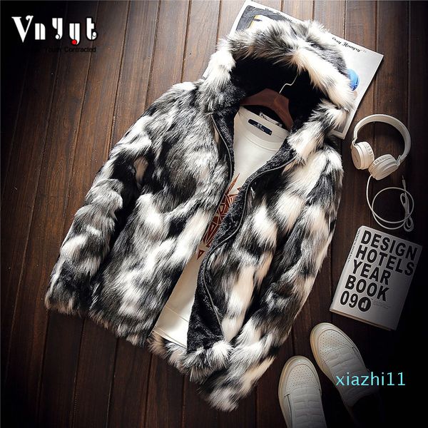 fashion-2019 men's personality and wool imitation mink imitation leather jacket youth camouflage fur coat, Black
fashion-2019 men's personality and wool imitation mink imitation leather jacket youth camouflage fur coat, Black