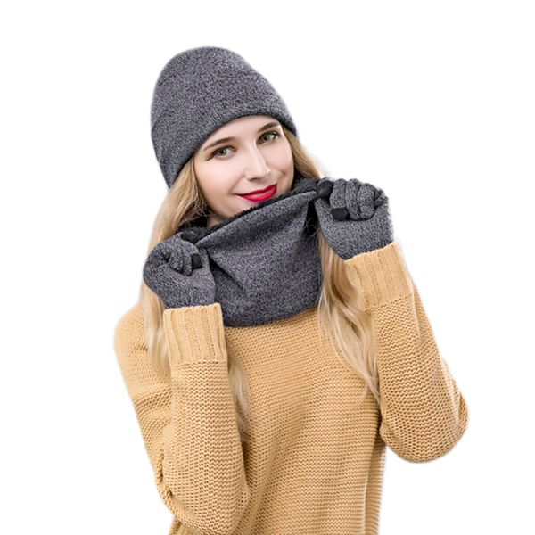 women winter hats scarves gloves kit fashion knitted plus velvet hat scarf set for male female 3 pieces/set beanies scarf glove, Blue;gray
women winter hats scarves gloves kit fashion knitted plus velvet hat scarf set for male female 3 pieces/set beanies scarf glove, Blue;gray