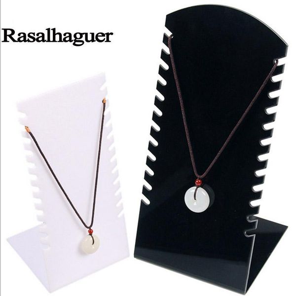 acrylic l holder stand necklace bust woman jewelry pendant necklace bracelet display holder stand jewelry holder new, Black