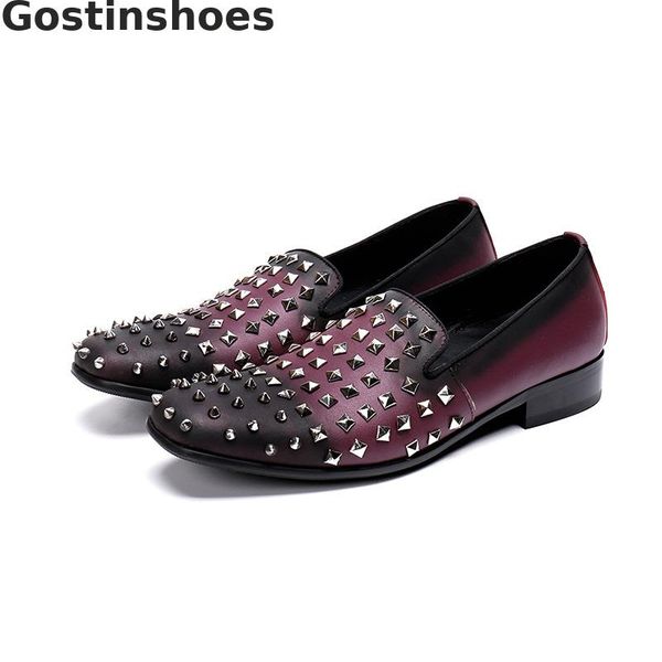 men loafers black wine red genuine leather shoes comfortable low heel rivets decoration set foot lazy casual shoes men
men loafers black wine red genuine leather shoes comfortable low heel rivets decoration set foot lazy casual shoes men
