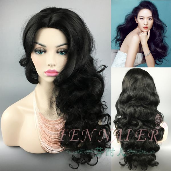 new high-end foreign trade rose net high temperature wire front turned black big wave long curly hair wig
new high-end foreign trade rose net high temperature wire front turned black big wave long curly hair wig