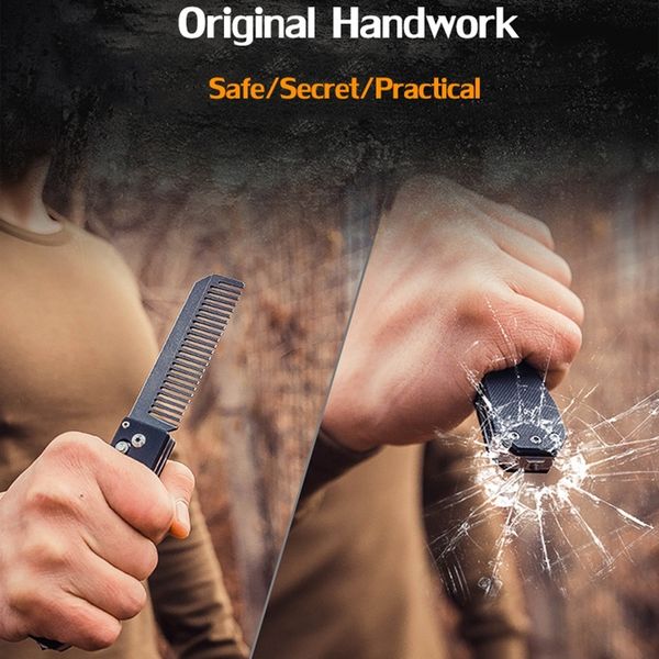foldable comb tungsten steel defense self-defense women security multifunction tool edc equipment comb survival camping tools survival brace
foldable comb tungsten steel defense self-defense women security multifunction tool edc equipment comb survival camping tools survival brace