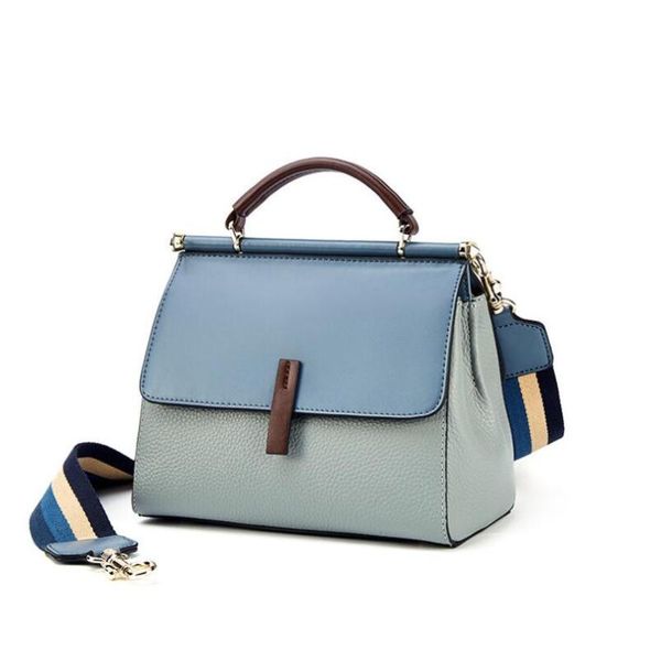 popular contrast color 100% genuine leather women handbags fashion stripe wide strap ladies shoulder messenger crossbody bags
popular contrast color 100% genuine leather women handbags fashion stripe wide strap ladies shoulder messenger crossbody bags