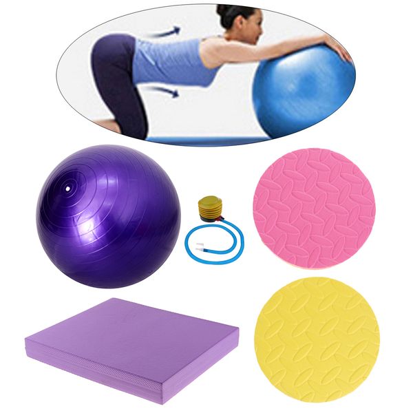 3 packs yoga exercise equipment includes 1x knee mat & 1x balance ball & 2x elbow pads, soft and durable
3 packs yoga exercise equipment includes 1x knee mat & 1x balance ball & 2x elbow pads, soft and durable