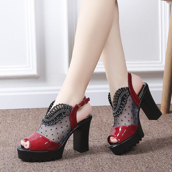 2020 summer women peep toe high heels sandals black mesh crystal dress party shoes woman buckle platform sandals new
2020 summer women peep toe high heels sandals black mesh crystal dress party shoes woman buckle platform sandals new