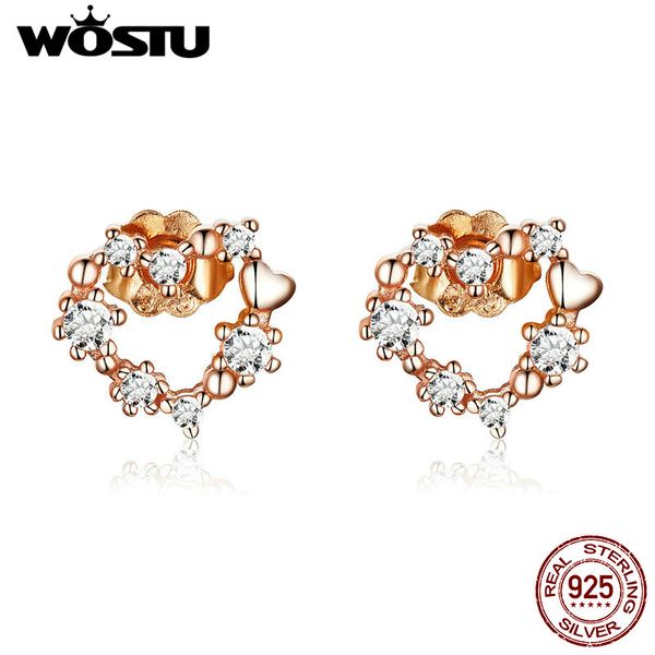 wostu 925 sterling silver rose gold heart stud earrings clear zircon small earrings for women wedding jewelry love gift cqe575, Golden;silver
wostu 925 sterling silver rose gold heart stud earrings clear zircon small earrings for women wedding jewelry love gift cqe575, Golden;silver