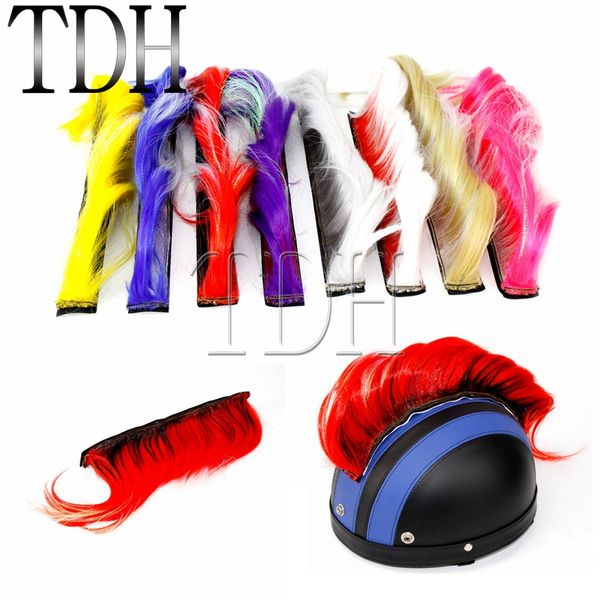 

black red helmet mohawk for motorcycle ski snowboard paintball bmx bike helmets decoration attached feathers helmet hair