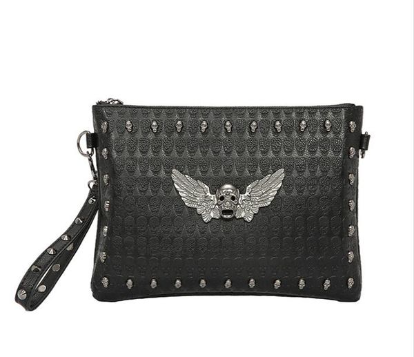 new metal skull pattern clutch bag personalized rivet fashion clutch bag leisure envelope bag ipad package ghost head bags
new metal skull pattern clutch bag personalized rivet fashion clutch bag leisure envelope bag ipad package ghost head bags