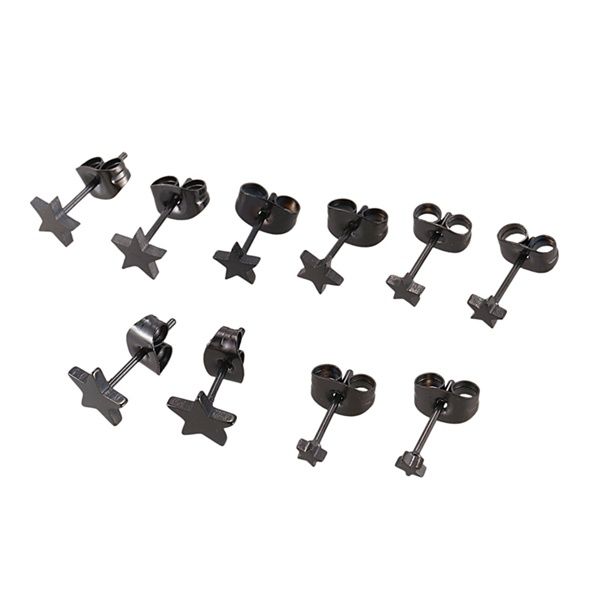 5 pairs stainless steel star stud earrings for men and women,3 mm to 7 mm, Golden;silver
5 pairs stainless steel star stud earrings for men and women,3 mm to 7 mm, Golden;silver