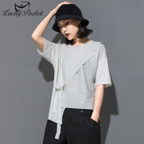 woemn summer new casual solid color short t-shirt ladies fashion fake suit striped black splice short sleeve loose zy173, White
woemn summer new casual solid color short t-shirt ladies fashion fake suit striped black splice short sleeve loose zy173, White