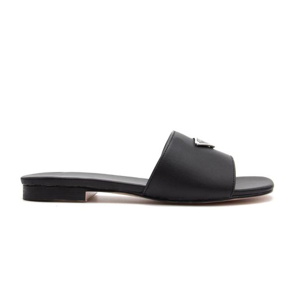 brand designer leather flat sandals 2020 summer shoes women metal slides & ladies slippers fashion luxury shoes with p logo lll, Black
brand designer leather flat sandals 2020 summer shoes women metal slides & ladies slippers fashion luxury shoes with p logo lll, Black