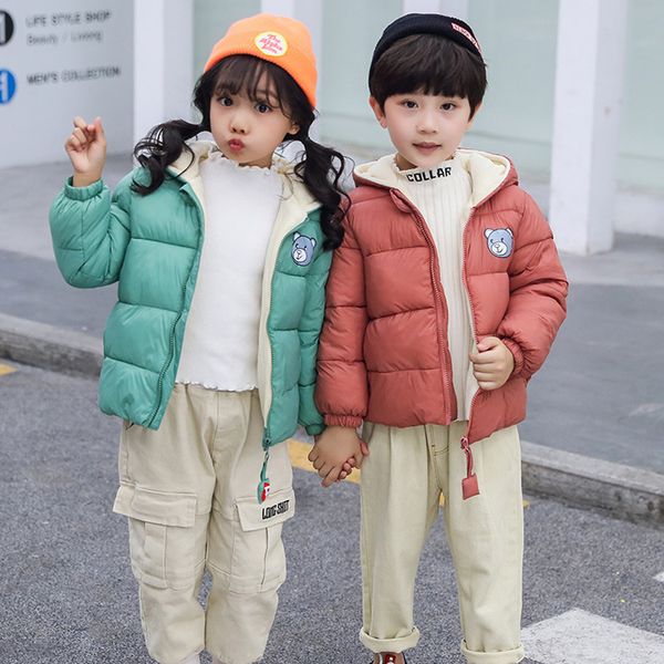 children kids boys girl winter coats solid down jacket hood zip thick bear snow hoodie outwear winter warmer toddler outerwear, Blue;gray
children kids boys girl winter coats solid down jacket hood zip thick bear snow hoodie outwear winter warmer toddler outerwear, Blue;gray